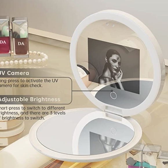 FENCHILIN Travel Compact Mirror with UV Camera for Sunscreen Test - Picture 2 of 8